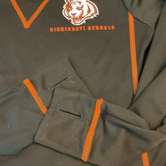 Cincinnati Bengals Womens Black Orange TX3 Cool Long Sleeve Shirt Size S P - Picture 5 of 6